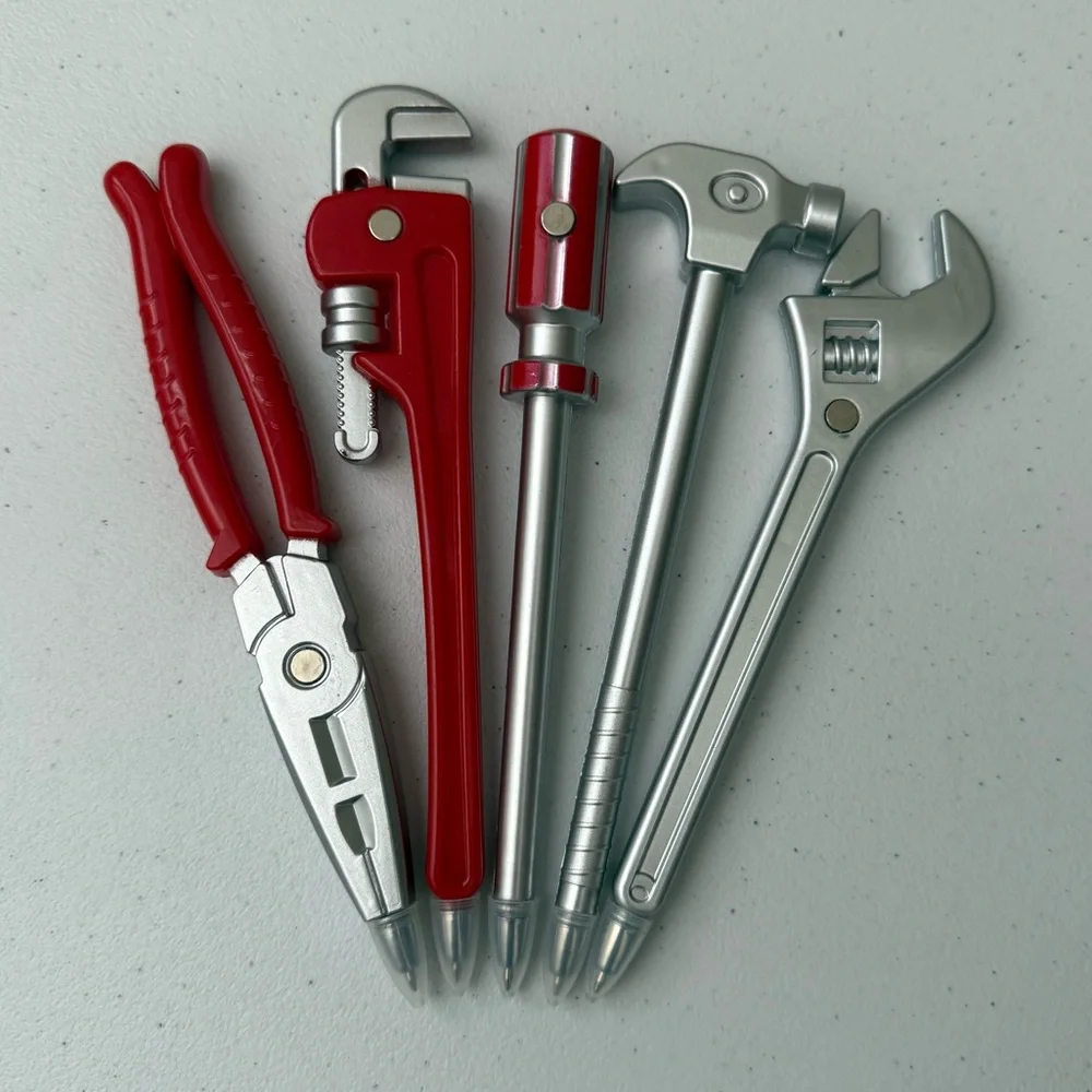 Set of 5 Tool Shaped Pens with Magnets